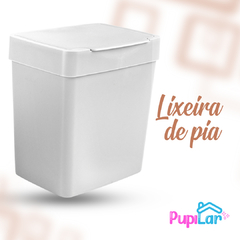 KIT PIA LIXEIRA 2,5L + DISPENSER 550ML BRANCO - PUPILAR - comprar online