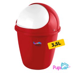 KIT PIA LIXEIRA 3,5L + DISPENSER 550ML VERMELHO - PUPILAR - PUPILAR - COLMEIAS E UTILIDADES