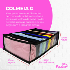 KIT 2 COLMEIAS G PRETA (10X25X35) PARA CAMISETAS - PUPILAR - comprar online