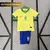 Camisa + Shorts Infantil Seleção Brasileira - Amarela