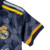 Image of Kit Infantil Real Madrid III 23/24 Adidas - Azul com detalhes em amarelo e branco