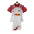 Kit Infantil RB Leipzig I Nike 23/24 - Branco com detalhes em vermelho