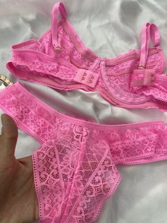 Conjunto Andressa rosa - ROSA CHAMPANHE LINGERIE