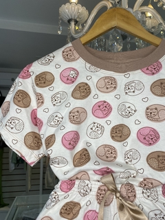 Pijama 100% algodão gatinho - comprar online