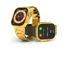 Smartwatch Ultra Gold Dourado 2 Pulseiras Masculino Feminino - Lojaplacebar