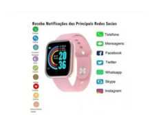 Kit Relogio Smartwatch Inteligente Y68 D20 Pro Com Fone inPods 12 Bluetooth e Pelicula Protetora - loja online