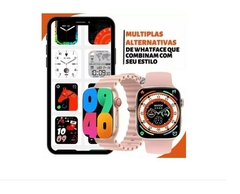 Relógio Smartwatch W29 Pro Serie 9 Rosa Com Película e Case na internet