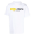 TSHIRT PALM ANGELS LOS ANGELES SPRAYED Camiseta branca Palm Angels com estampa em spray amarelo e texto "Los Angeles".