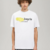 TSHIRT PALM ANGELS LOS ANGELES SPRAYED Camiseta branca Palm Angels com estampa em spray amarelo e texto "Los Angeles".