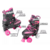 Patins Roller Infantil 4 Rodas c Kit de Proteção Rosa - comprar online