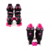 Patins Roller Infantil 4 Rodas c Kit de Proteção Rosa