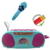 Conjunto Musical Boombox Infantil Karaoke Stitch Microfone - loja online