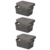 Kit 3 Cestos Organizador 4,5L com Tampa Marrom (26x18cm) - loja online