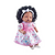 Boneca Angelina Negra Collezione 48 cm com Mamadeira Milk