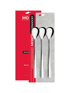 Cucharita Larga blister x 3 unidades Acero inox. Simonaggio