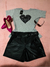T shirt coração geometrico - Helohim moda feminina