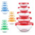 Set 5 Bowls Recipientes Vidrio Con Tapa Heladera Microondas en internet