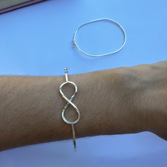 Bracelete Minimalista - Liso ou Infinito - Anne Braga Joias