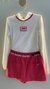 Conjunto Blusa e Short Saia Rosa Pink