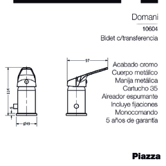 DOMANI BIDET C/TRANSFERENCIA - comprar online