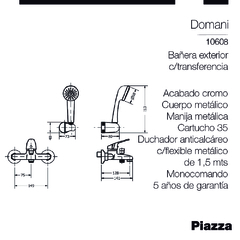 DOMANI BAÑERA EXTERIOR C/TRANSFERENCIA - comprar online