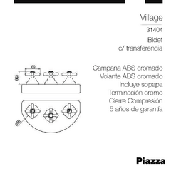 VILLAGE BIDET CON TRANSFERENCIA - comprar online