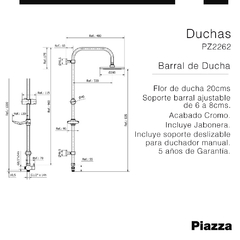 BARRAL DE DUCHA CPN FLOR REDONDA DE 20 CMS - comprar online