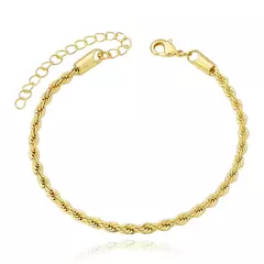 Pulseira Cordão Baiano 3mm Folheado a Ouro 18K