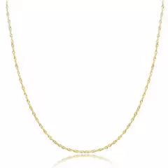 Colar Feminino Singapura 44cm Folheado a Ouro 18K e Prata 1000 - comprar online