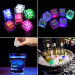 Cubos De Hielo Refrigerantes Reutilizables Luz Led Rgb x12 - comprar online