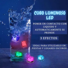 Cubos De Hielo Refrigerantes Reutilizables Luz Led Rgb x12 - TotalMarket