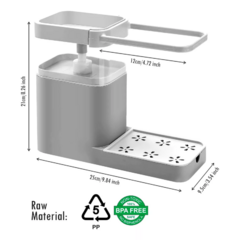 Dispenser Detergente Esponja Toalla Cocina Jabón Drenaje - TotalMarket