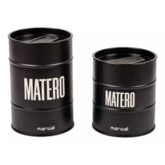 Set Matero Kit Yerbera Azucarera Moderno Latas Barril