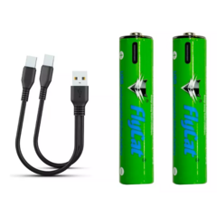 Imagen de Pilas Aaa Recargables Con Cable Usb 1200mah Mayor Duración