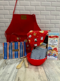 Kit en caja de cocina con delantal de gabardina - comprar online