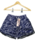 Shorts Feminino Estampado, Crepe, Com bolso lateral