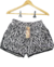 Shorts Feminino Estampado, Crepe, Com bolso lateral - Ilha Novidades