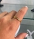 Anillo Fino Liso con piedritas