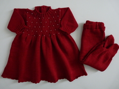 Vestido Colmeia Vermelho Avulso - Le Joli Petit