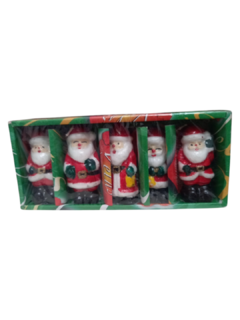 velas x5 pcs navideñas Papá Noel.