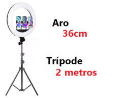 Aro de luz 36cm. Con trípode. - comprar online