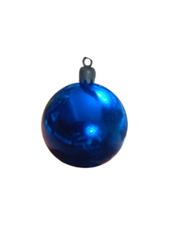 Esfera bolitas navideñas azul. 7cm.