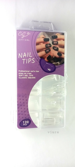 TIPS NAIL PROFECIONAL 120PCS CLASSIC SQUARE (CUADRADAS)