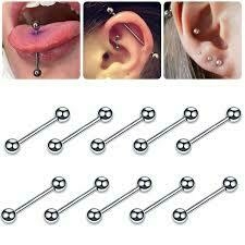 piercing pezón/lengua/oreja acero quirúrgico