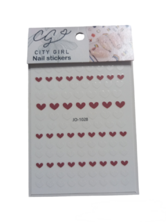 stickers nail corazones