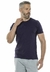 Camiseta Básica de Fio Egípcio Azul Masculina