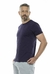 Camiseta Básica de Fio Egípcio Azul Masculina - comprar online