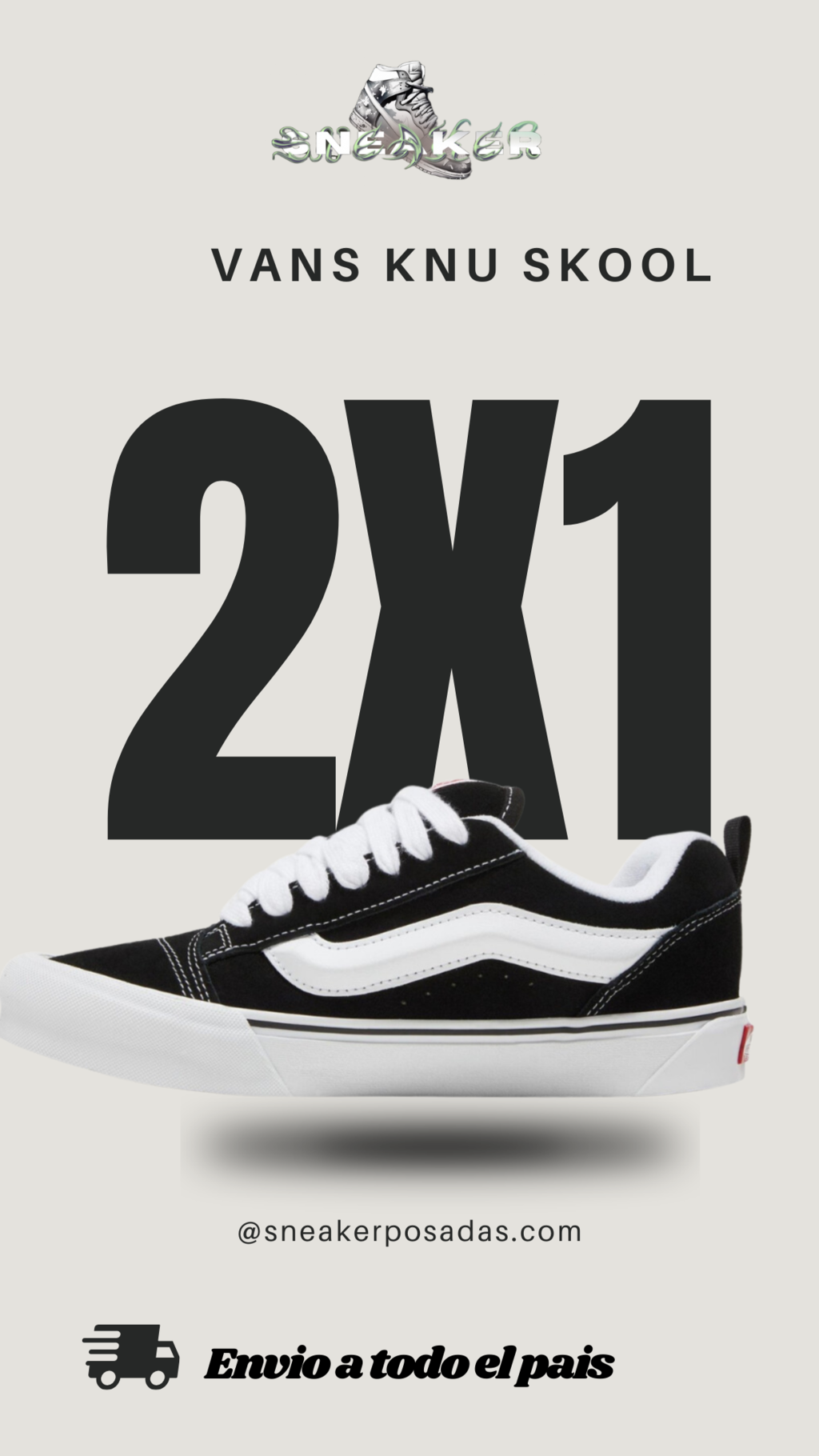 2X1 Vans Zapatillas Knu Skool sneaker.posadas
