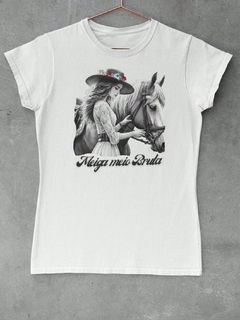 Camiseta Meiga Meio Bruta Tshirt CownGirl Peoa Blusa Texas Camisa Cavalo Flores Peoa Cavalo Égua Floral Country Horses Tshirt Babylook Rodeio na internet