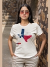 Camiseta País Texas Country Tshirt Rodeio Peão Camisa Blusa Babylook Feminina T-Shirt Cavalaria Cavalgada Fashion